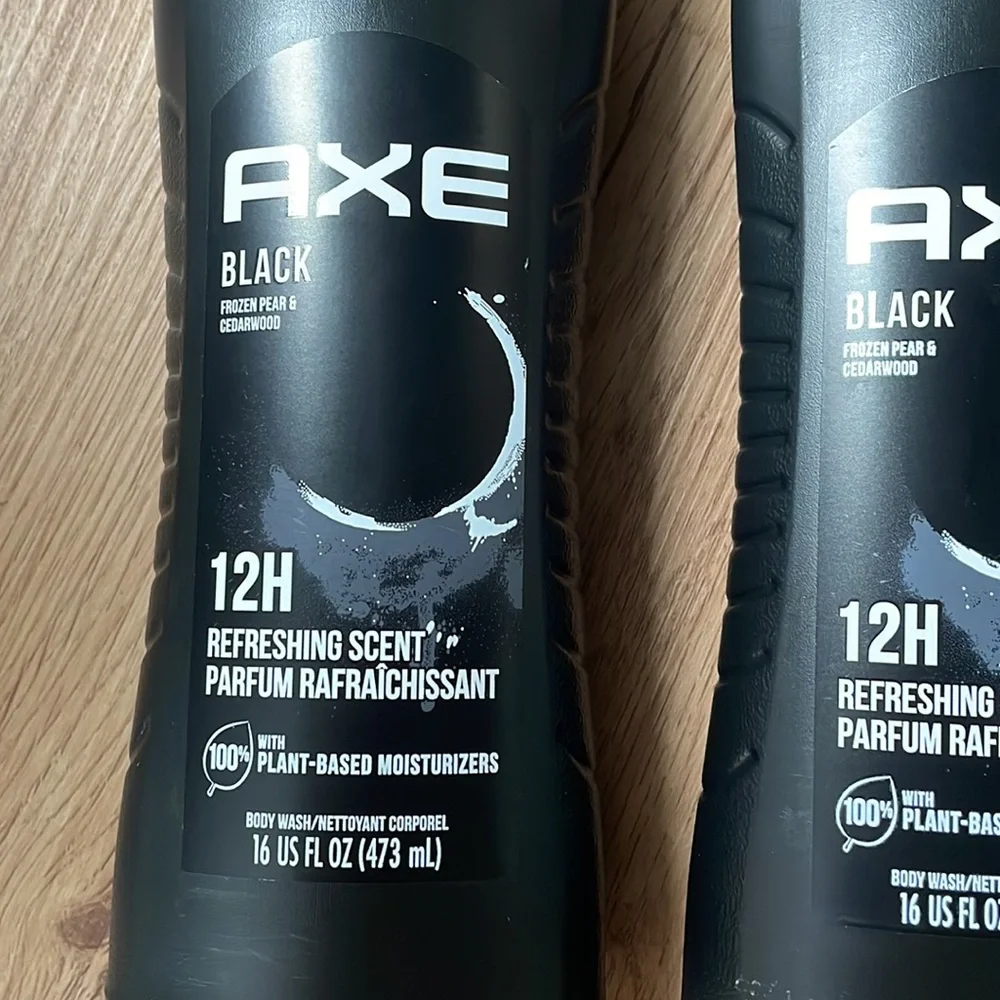 AXE Axe Black Body Wash Refreshing Scent Frozen Pear Cedar 2 pack bottle NEW NWT